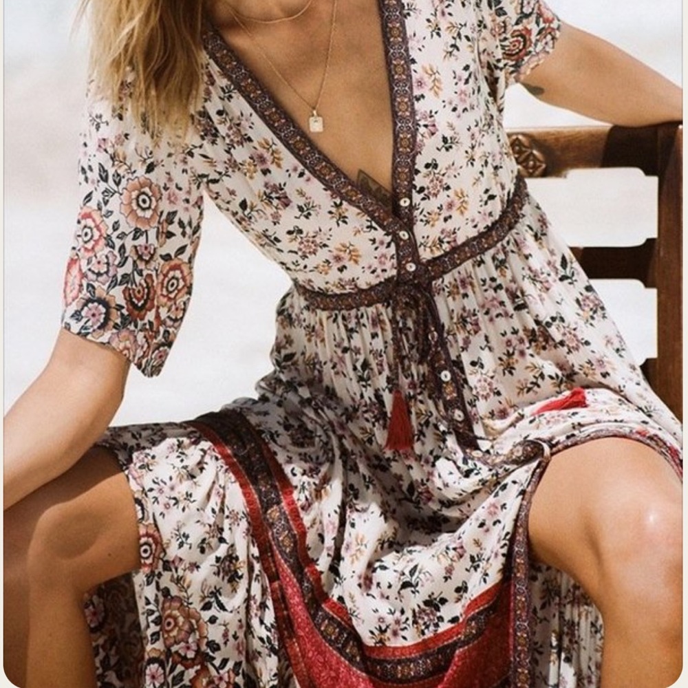Spell & The Gypsy Elle Gown in Rosewood - Picture 3 of 15